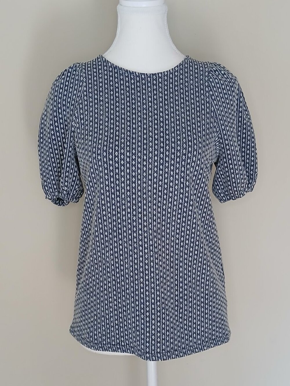 Madewell Floral Jacquard Puff Sleeve Top Size XS